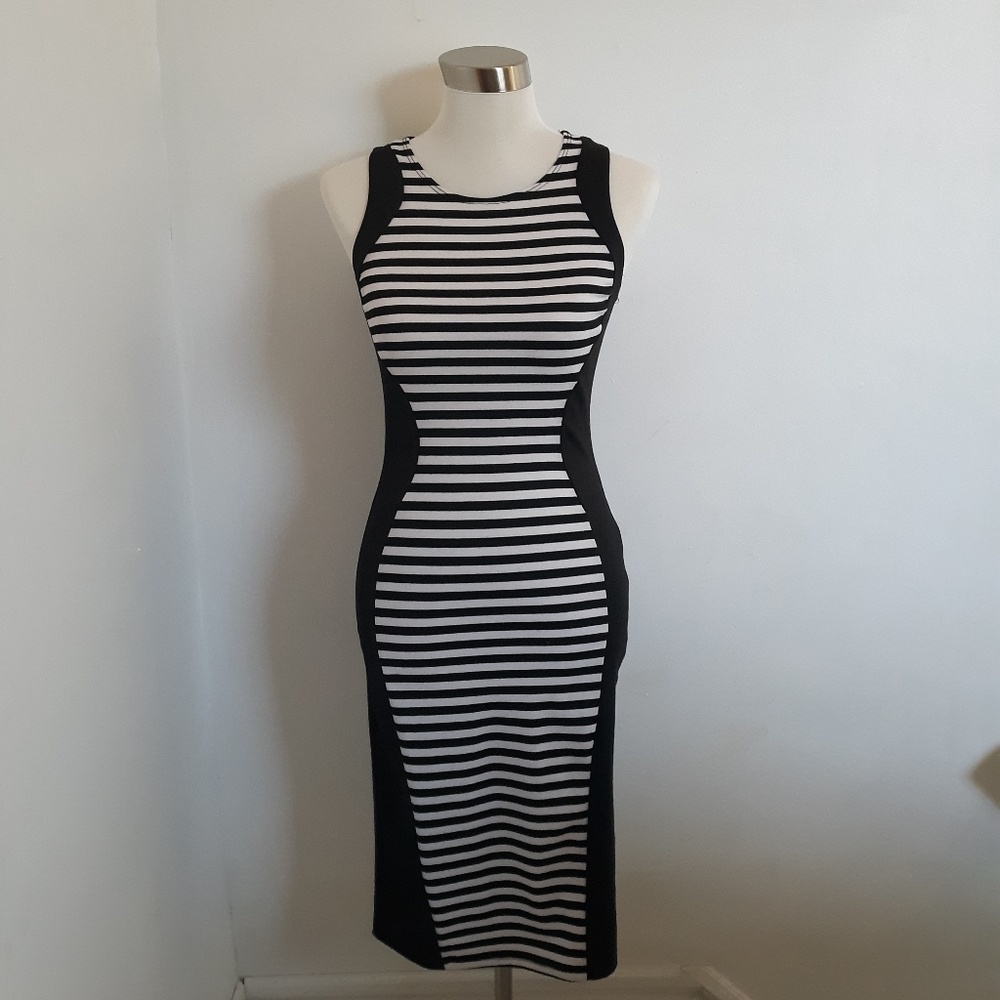 Elegant black and white dress